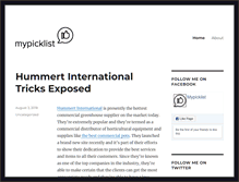 Tablet Screenshot of mypicklist.com